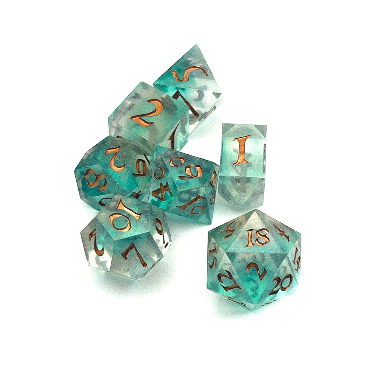 Paddling in the Shallows Resin Dice Set
