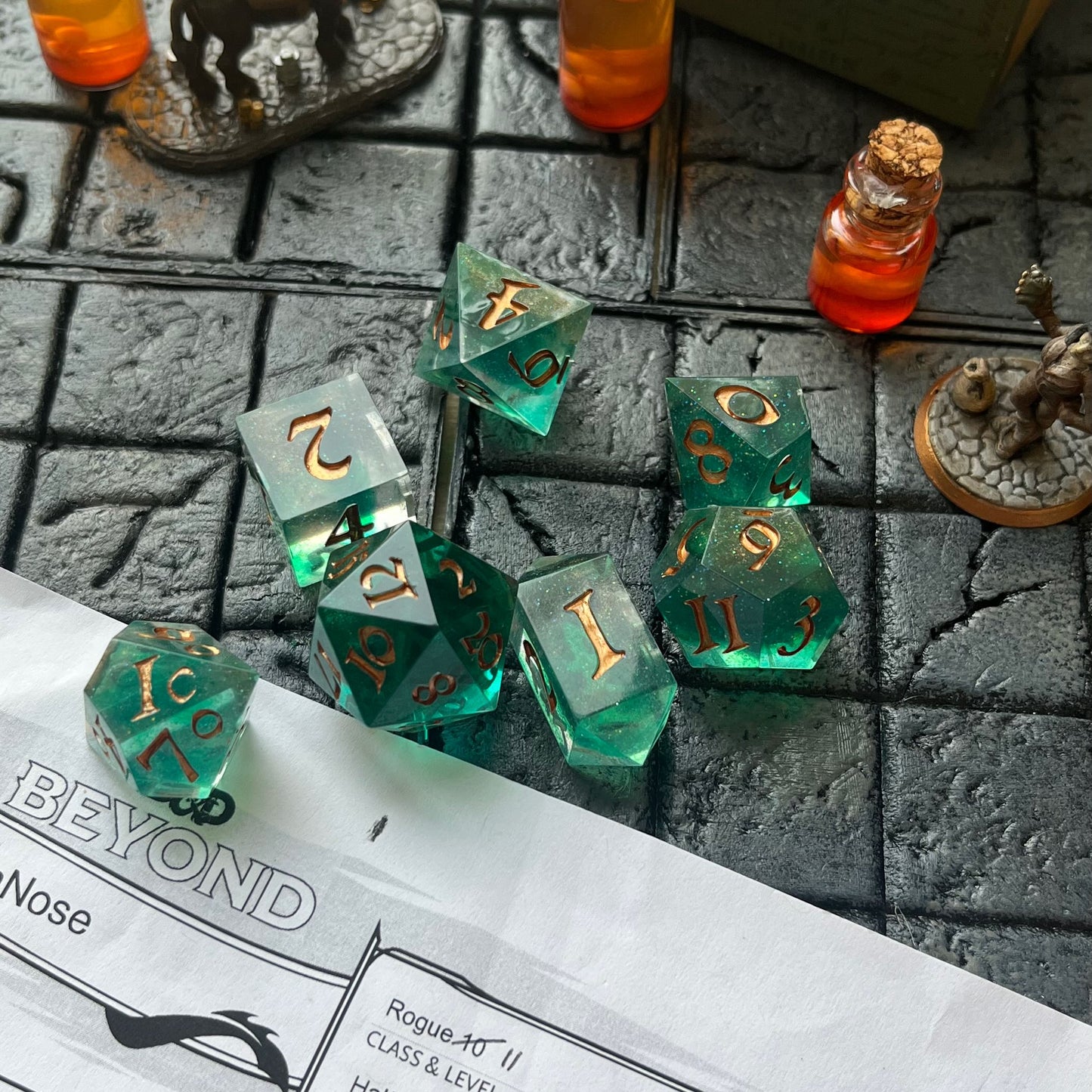 Into the Green Depths Resin Dice Set