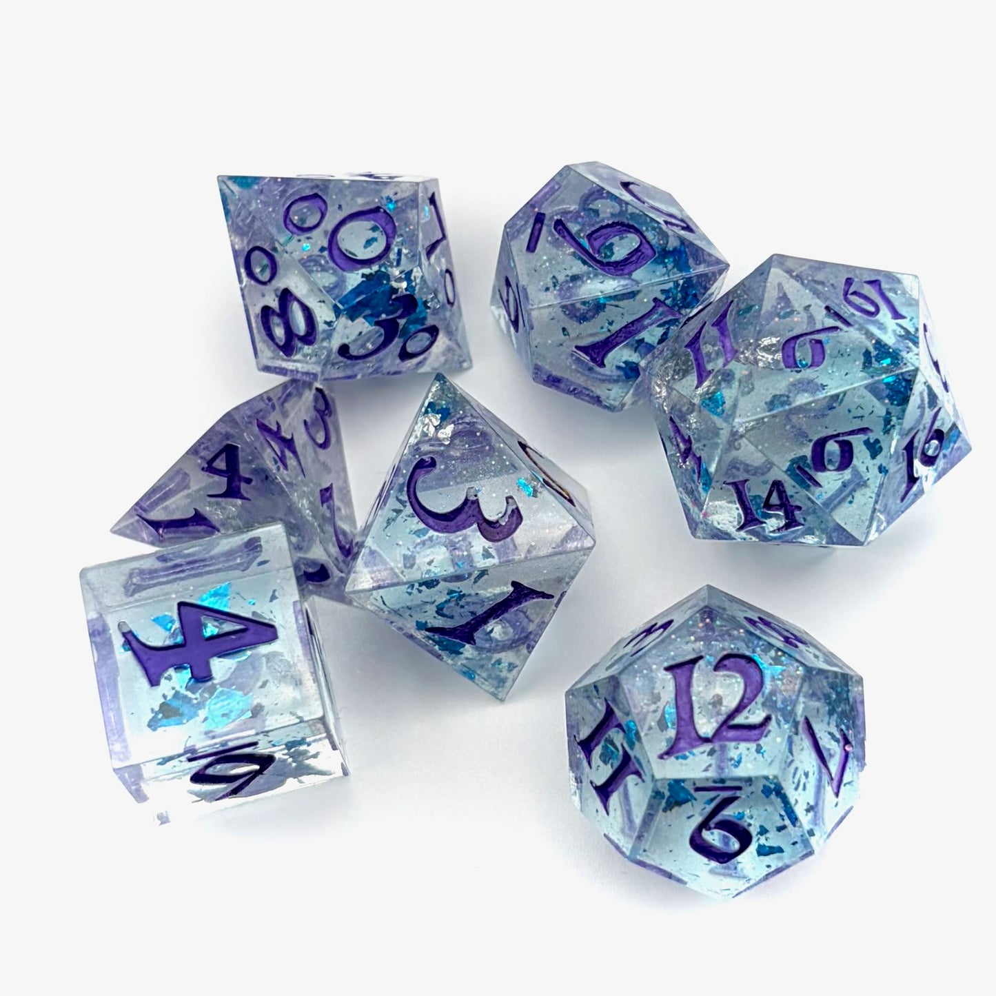 Wild Ice Fae Resin Dice Set