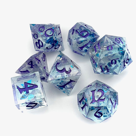 Wild Ice Fae Resin Dice Set