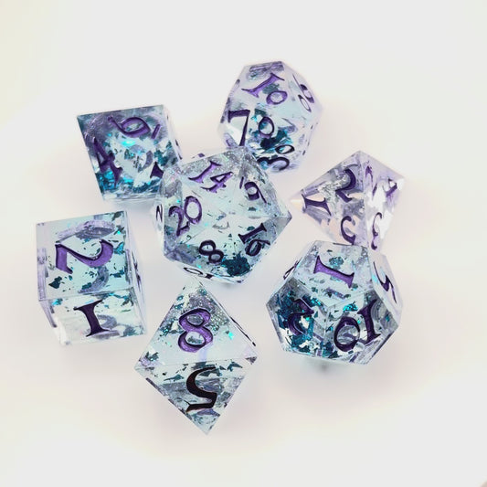 Wild Ice Fae Resin Dice Set