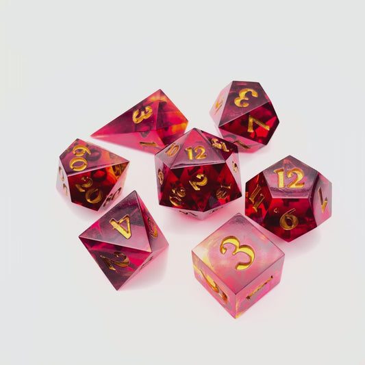 Liquid Rubies Resin Dice Set